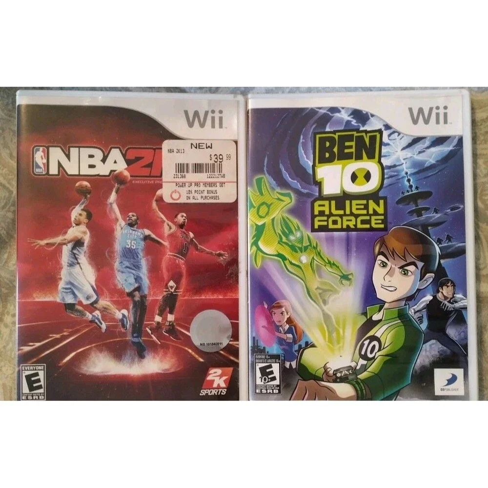 Lot Of 2 Nintendo Wii Games Ben 10 Alien Force And NBA 2k13 RATED E